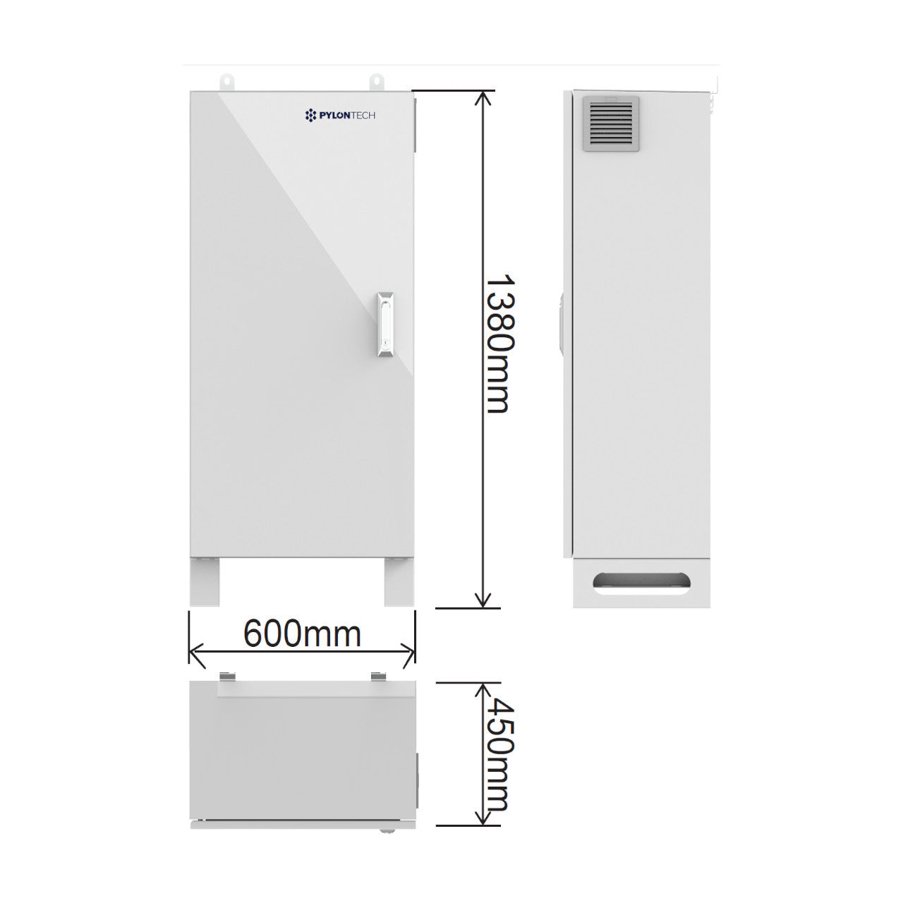 Pylontech IP55 4-6x Outdoor Battery Storage Cabinet - WD1380-LV